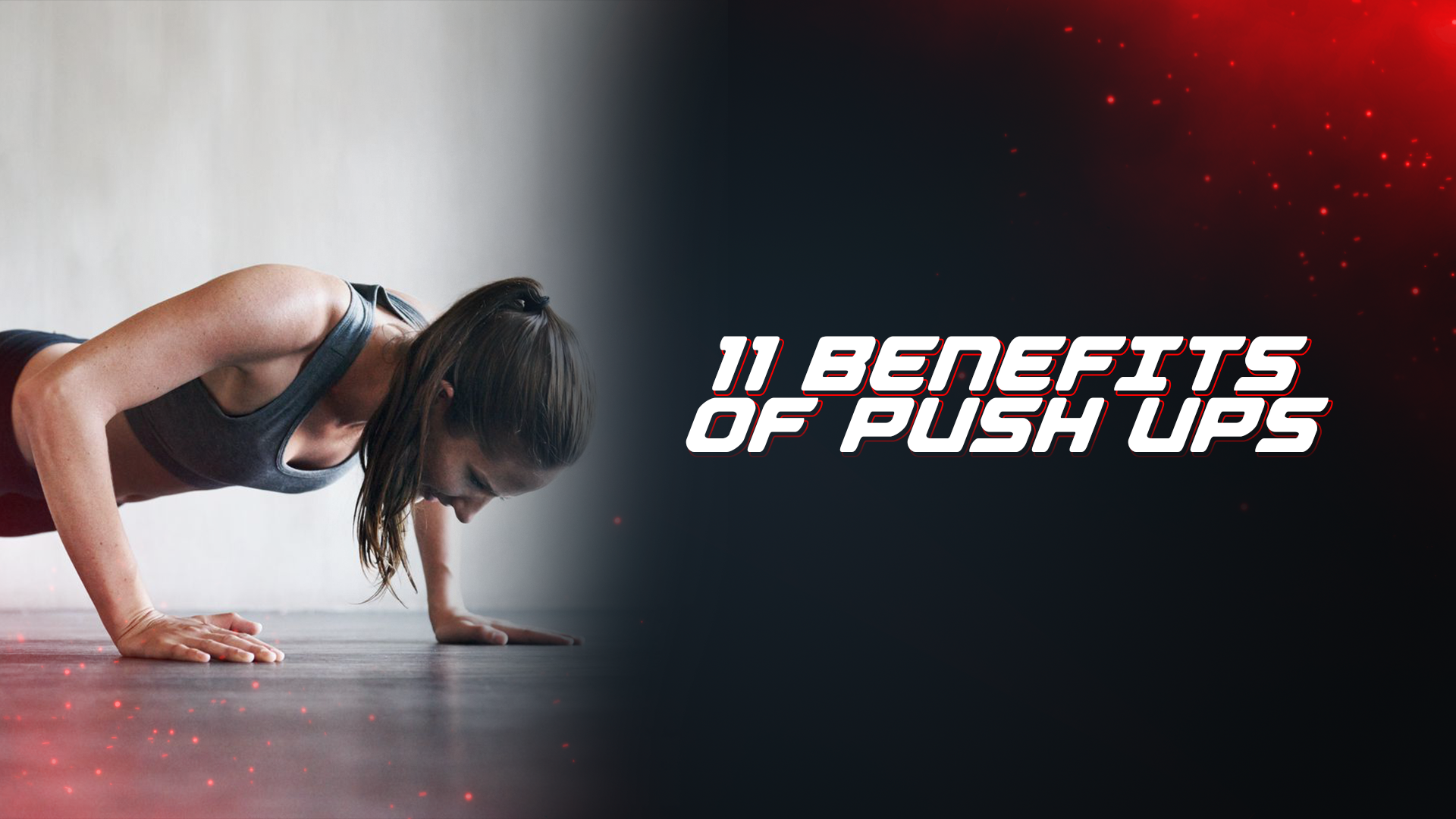 A women doing Push-ups