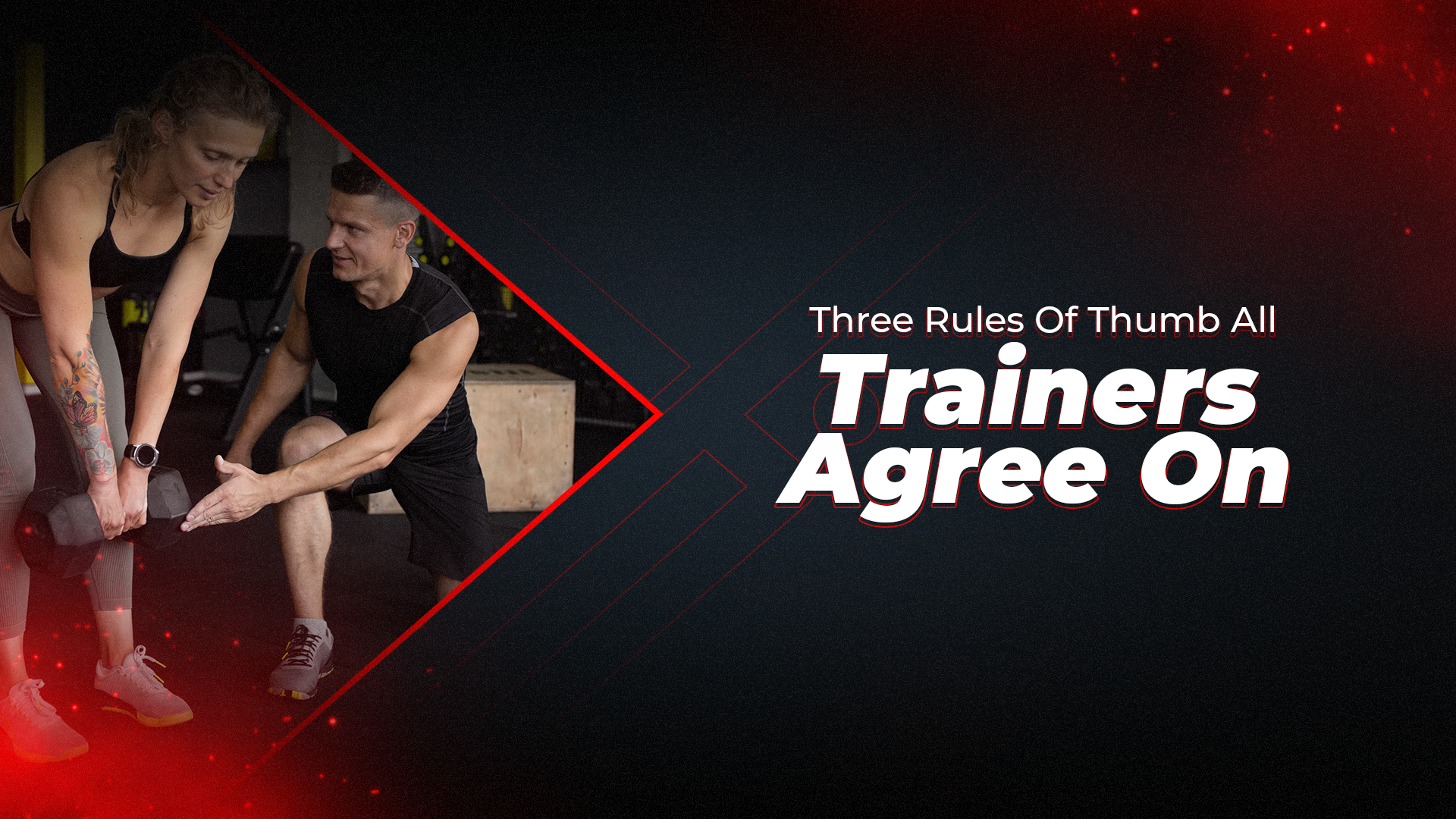 trainer support his client to lift dumble
