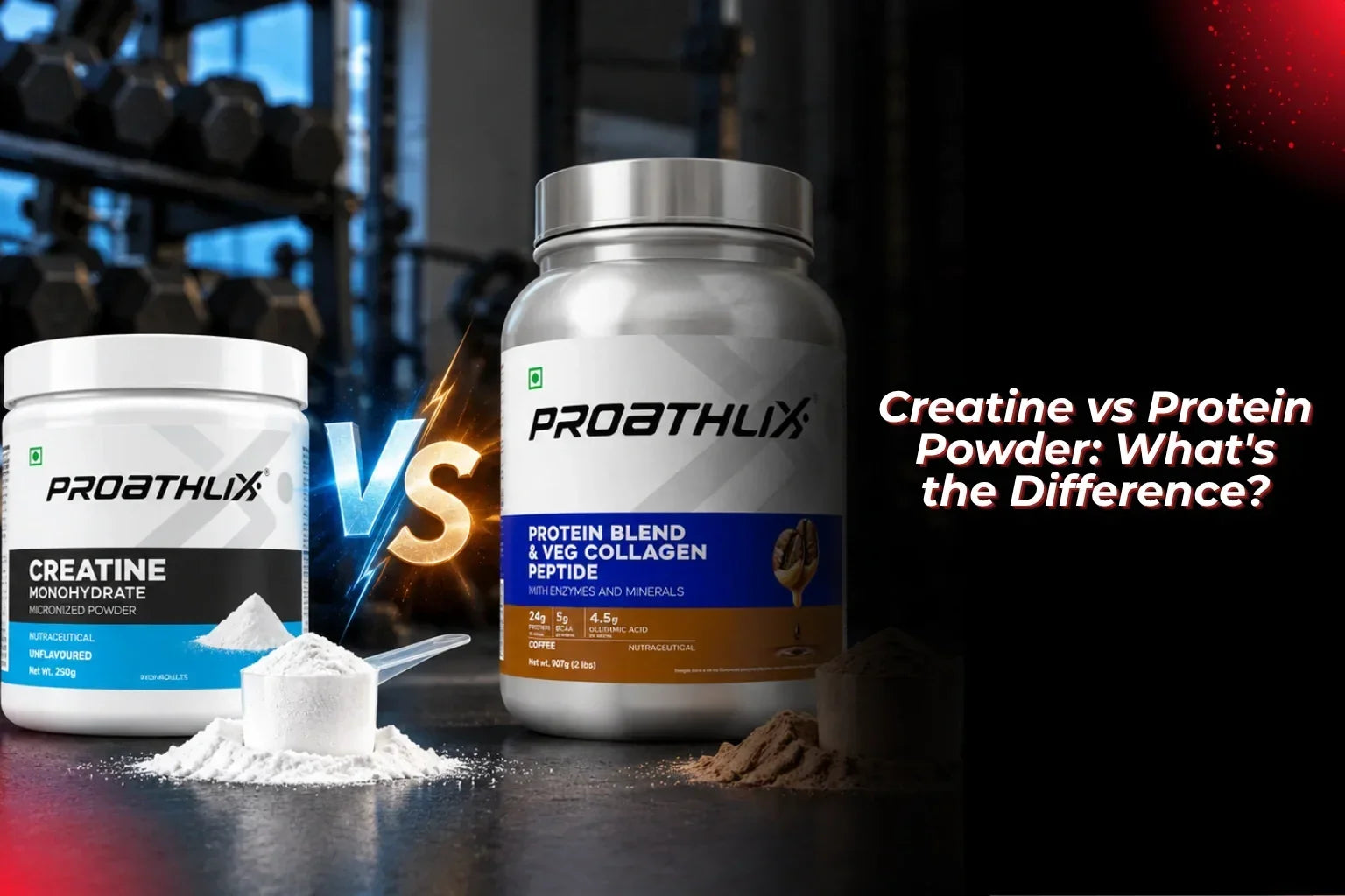 Creatine vs Protein Powder What's the Difference - proathlix