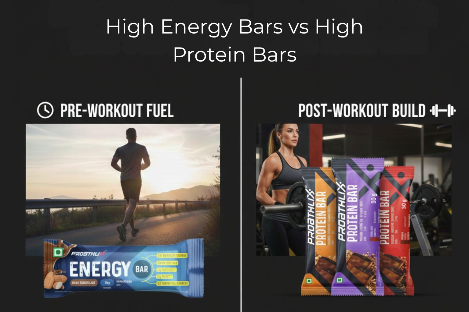 High Energy Bars vs High Protein Bars