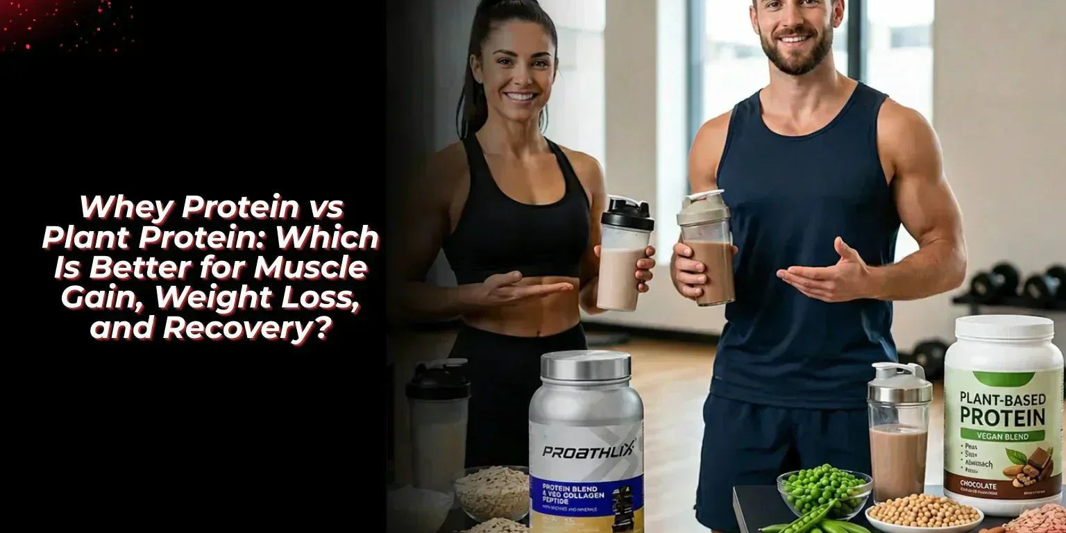 Whey Protein vs Plant Protein: Which Is Better for Muscle Gain, Weight Loss, and Recovery? - Proathlix