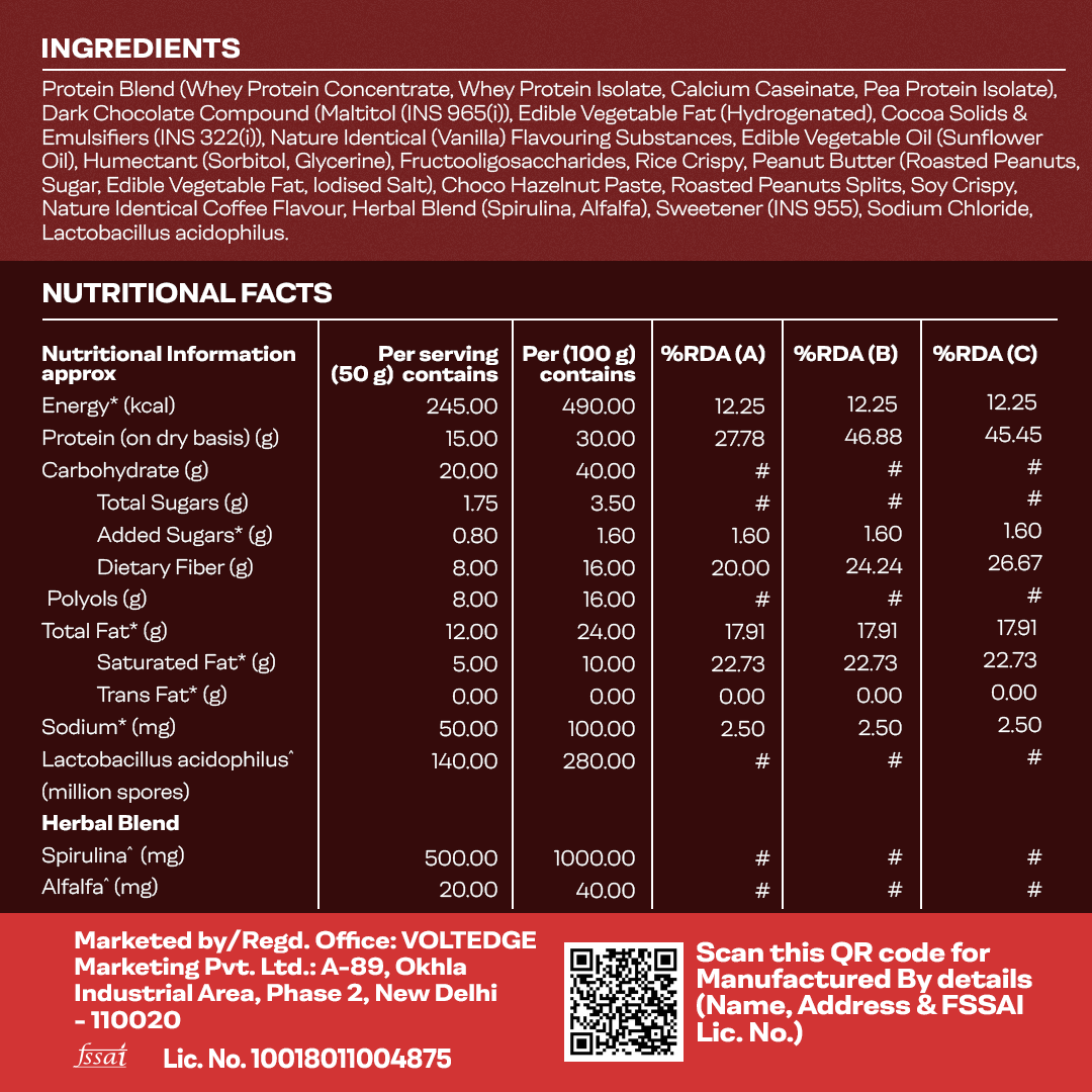 Proathlix Protein Bar with 15g Protein in 50g Bar