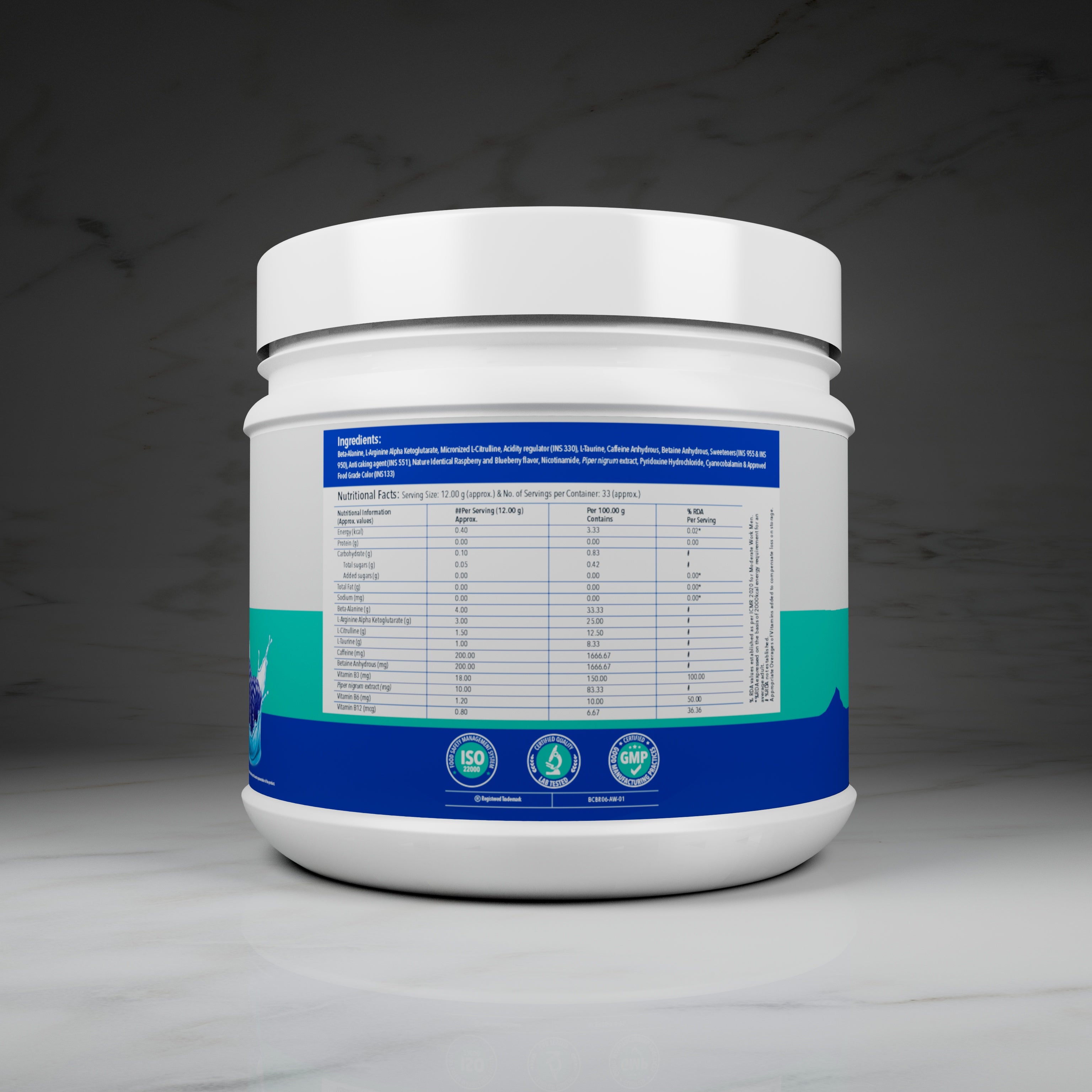 Proathlix Pre Workout (200mg Caffeine, 400gm)