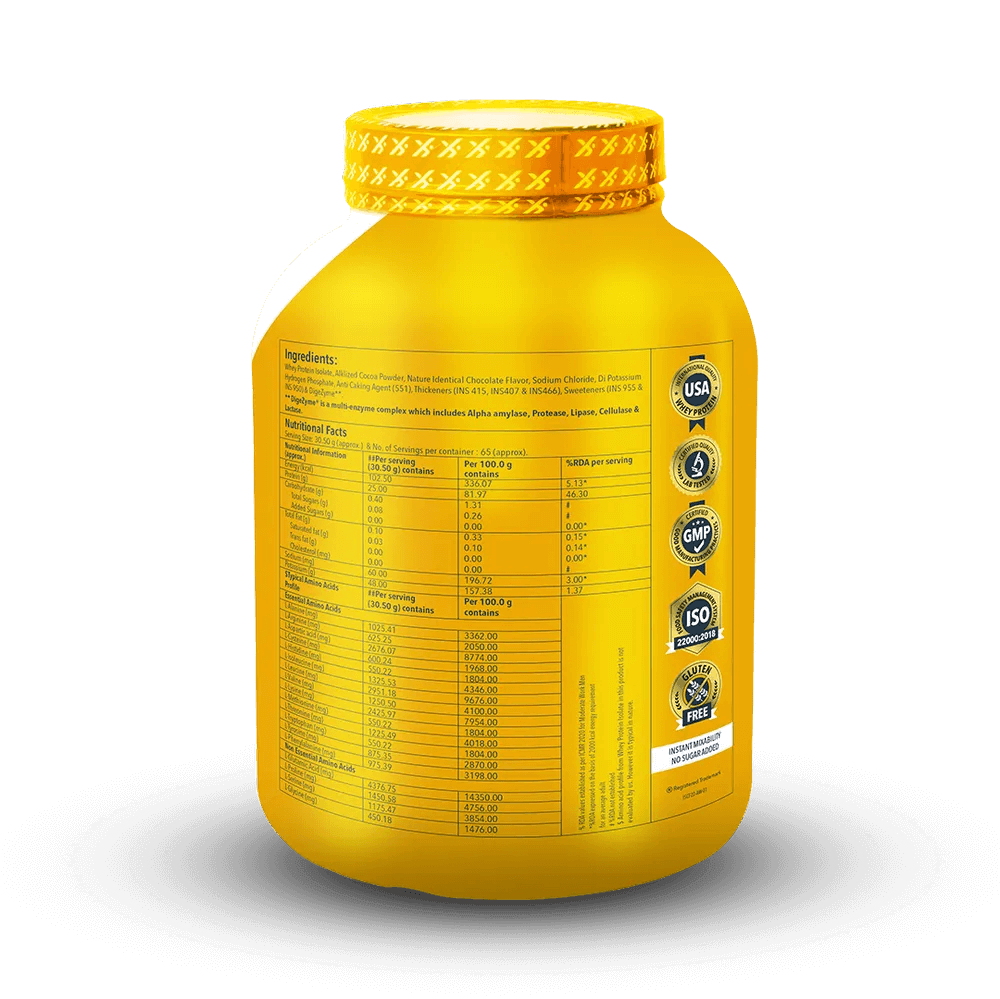 Proathlix Whey Protein Isolate with 25g Protein, 5.5g BCAA & 4.4g Glutamic Acid