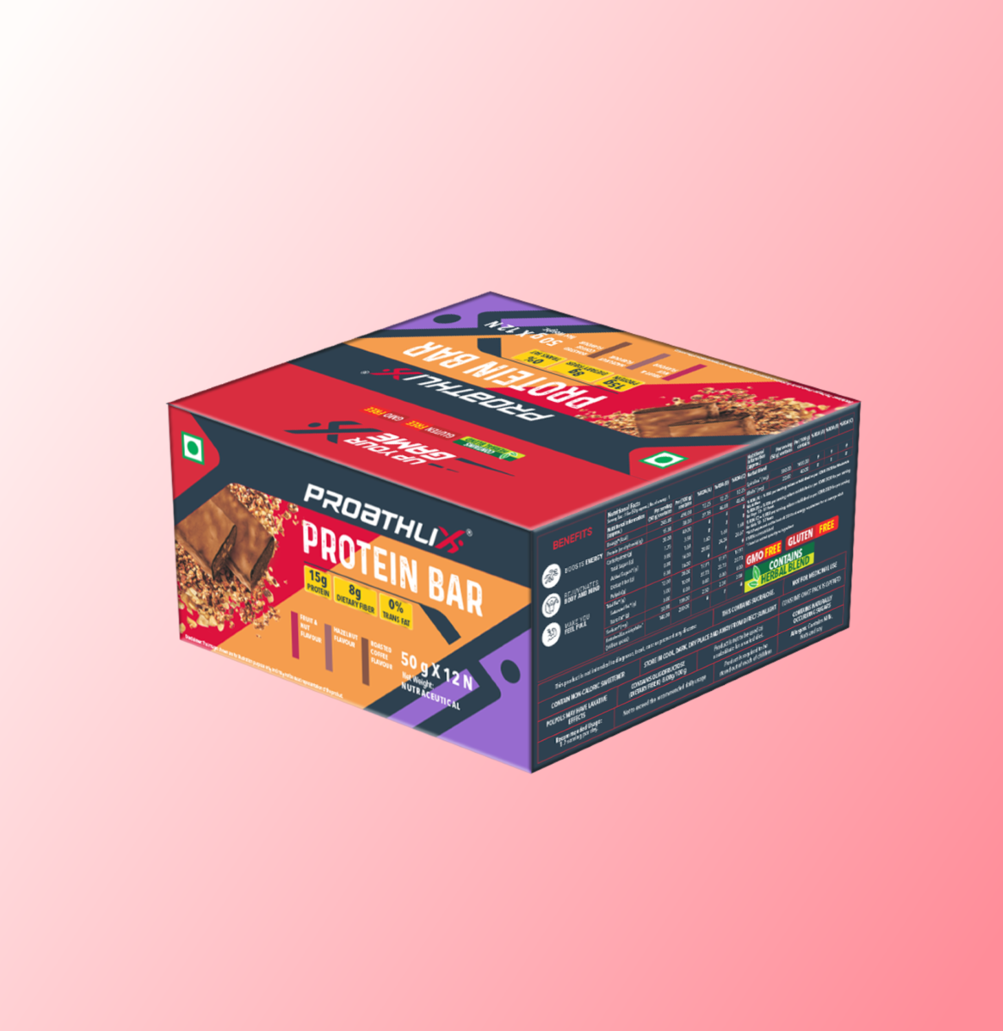 Proathlix Protein Bar with 15g Protein in 50g Bar