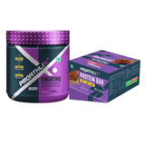 Creatine Monohydrate + Protein Bar (Pack of 12, Fruit & Nut)