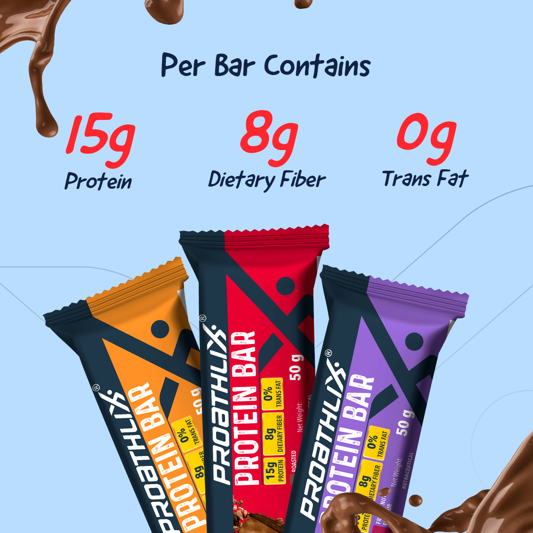 Proathlix Protein Bar (Pack of 12) with 15g Protein in 50g Bar