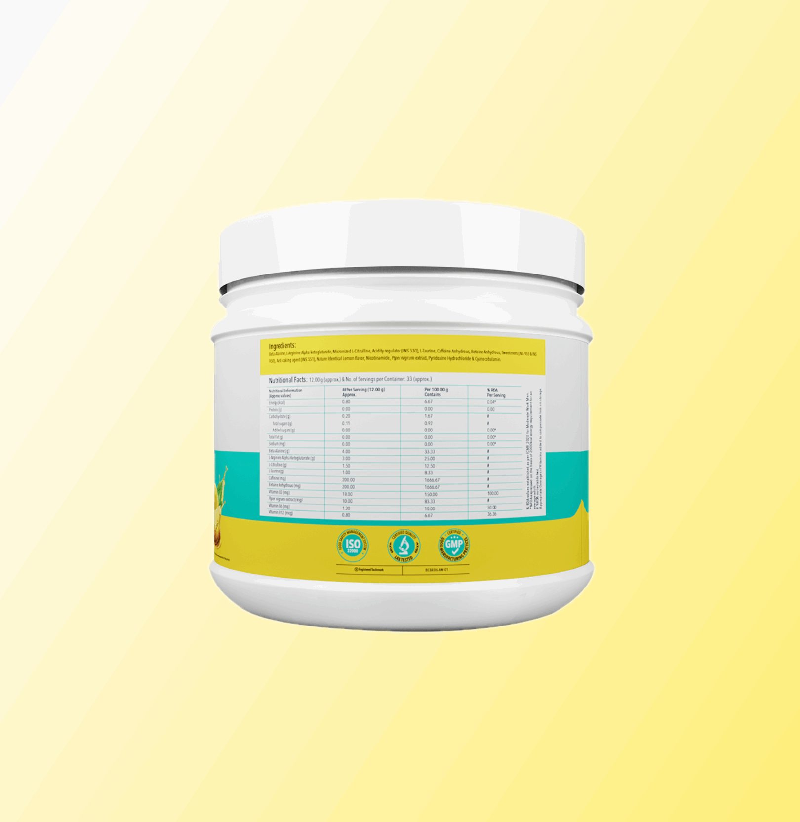 Proathlix Pre Workout (200mg Caffeine, 400gm)