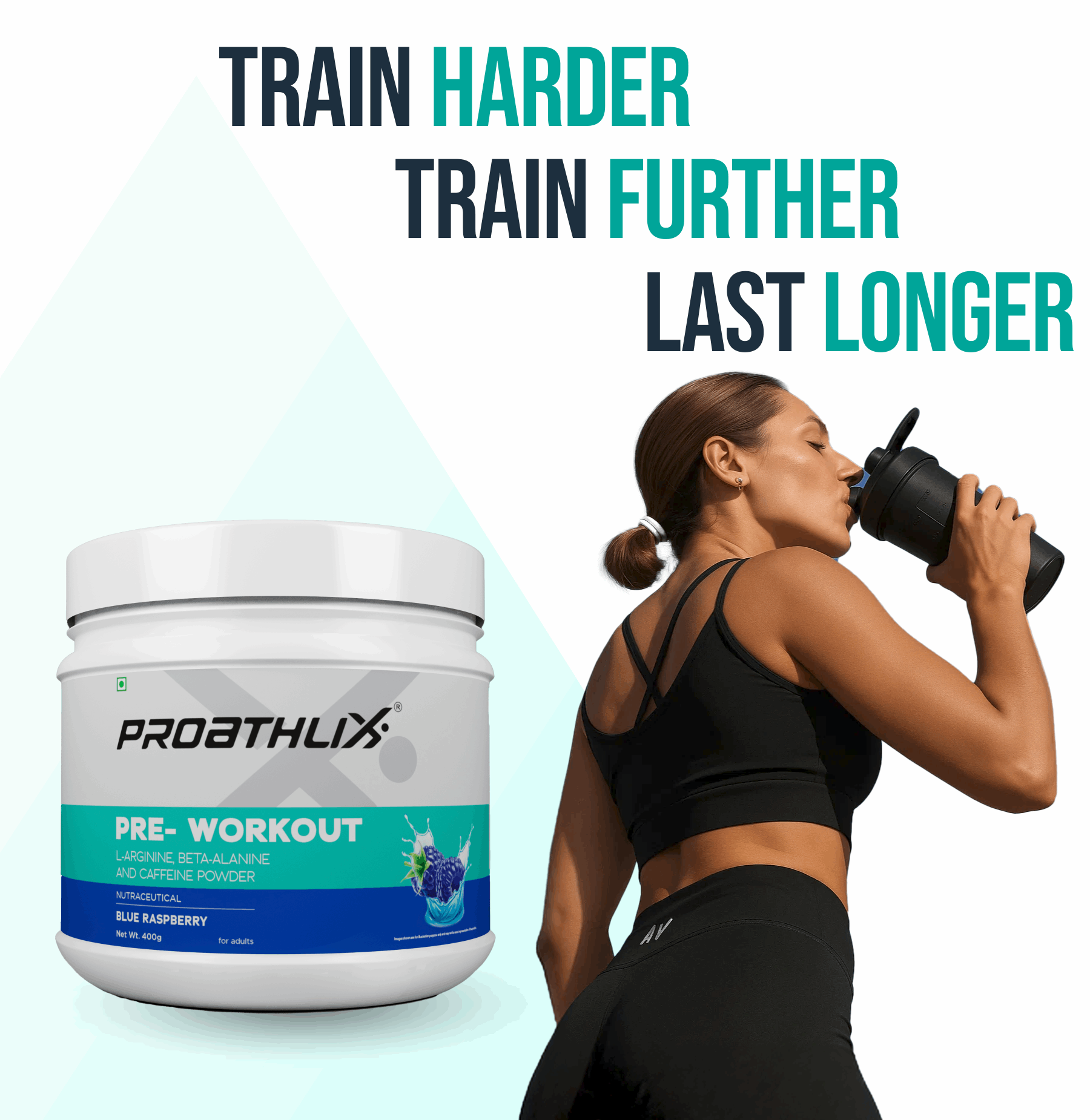 Proathlix Pre Workout (200mg Caffeine, 400gm)