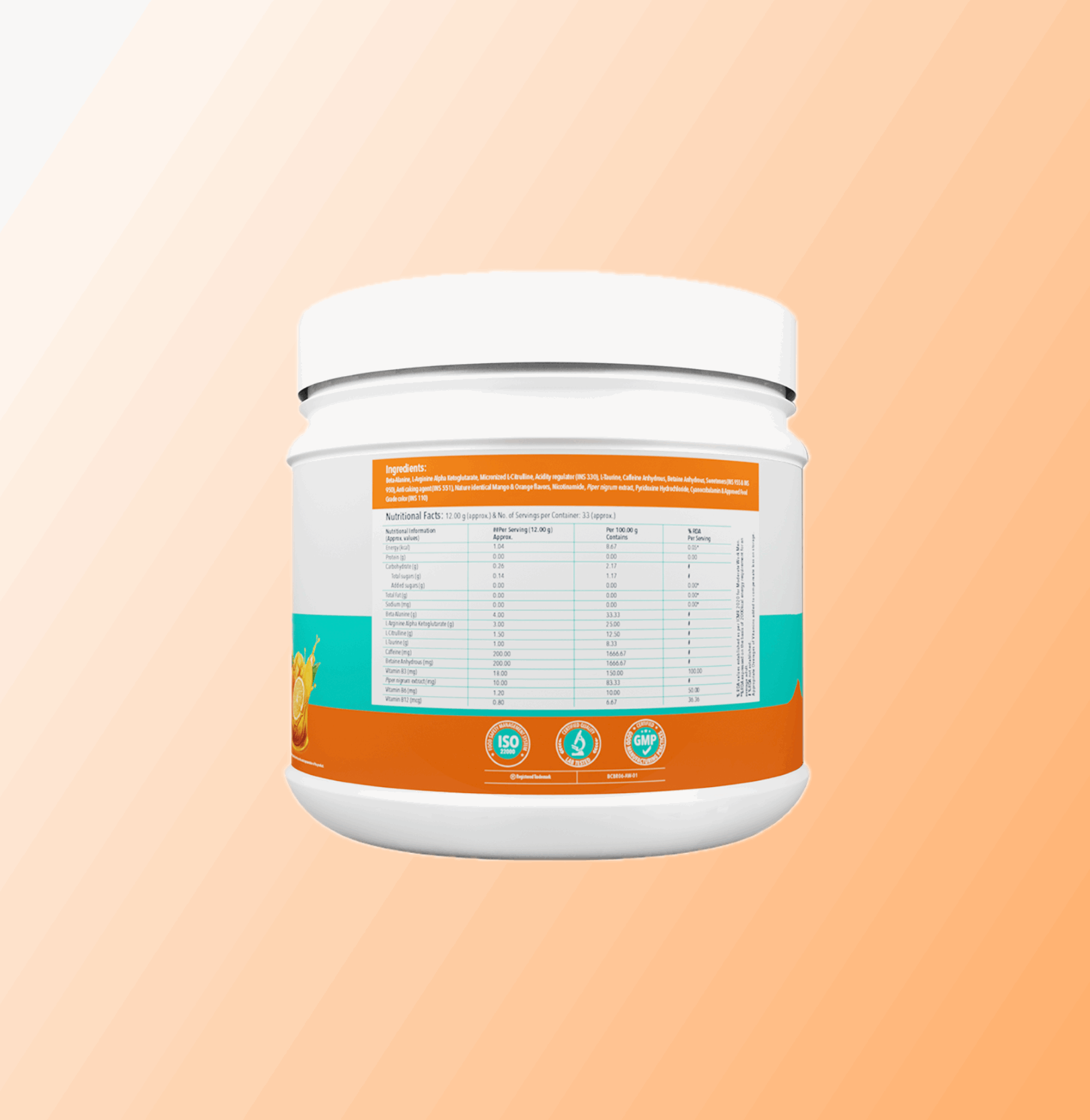 Proathlix Pre Workout (200mg Caffeine, 400gm)