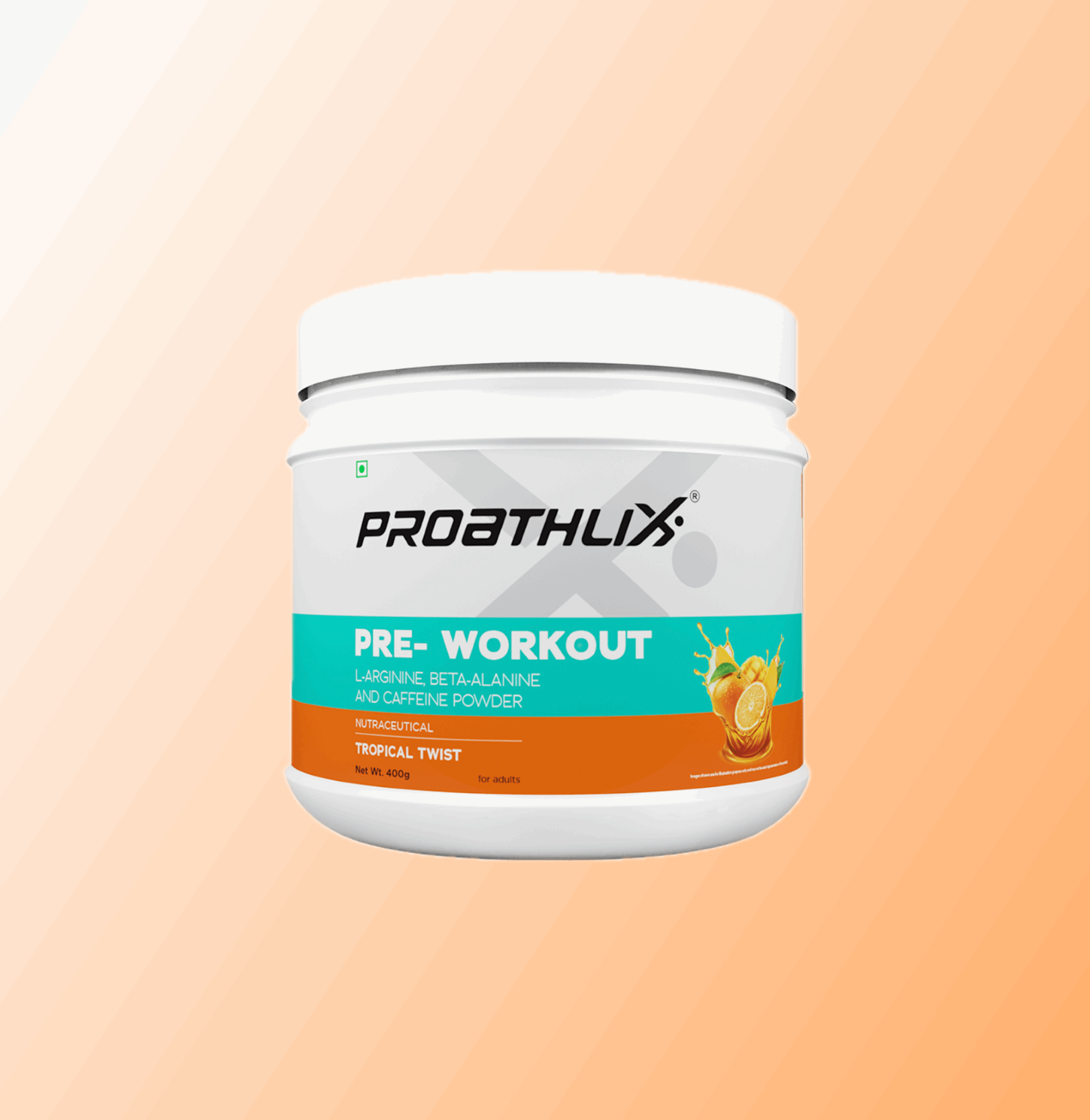 Proathlix Pre Workout (200mg Caffeine, 400gm)