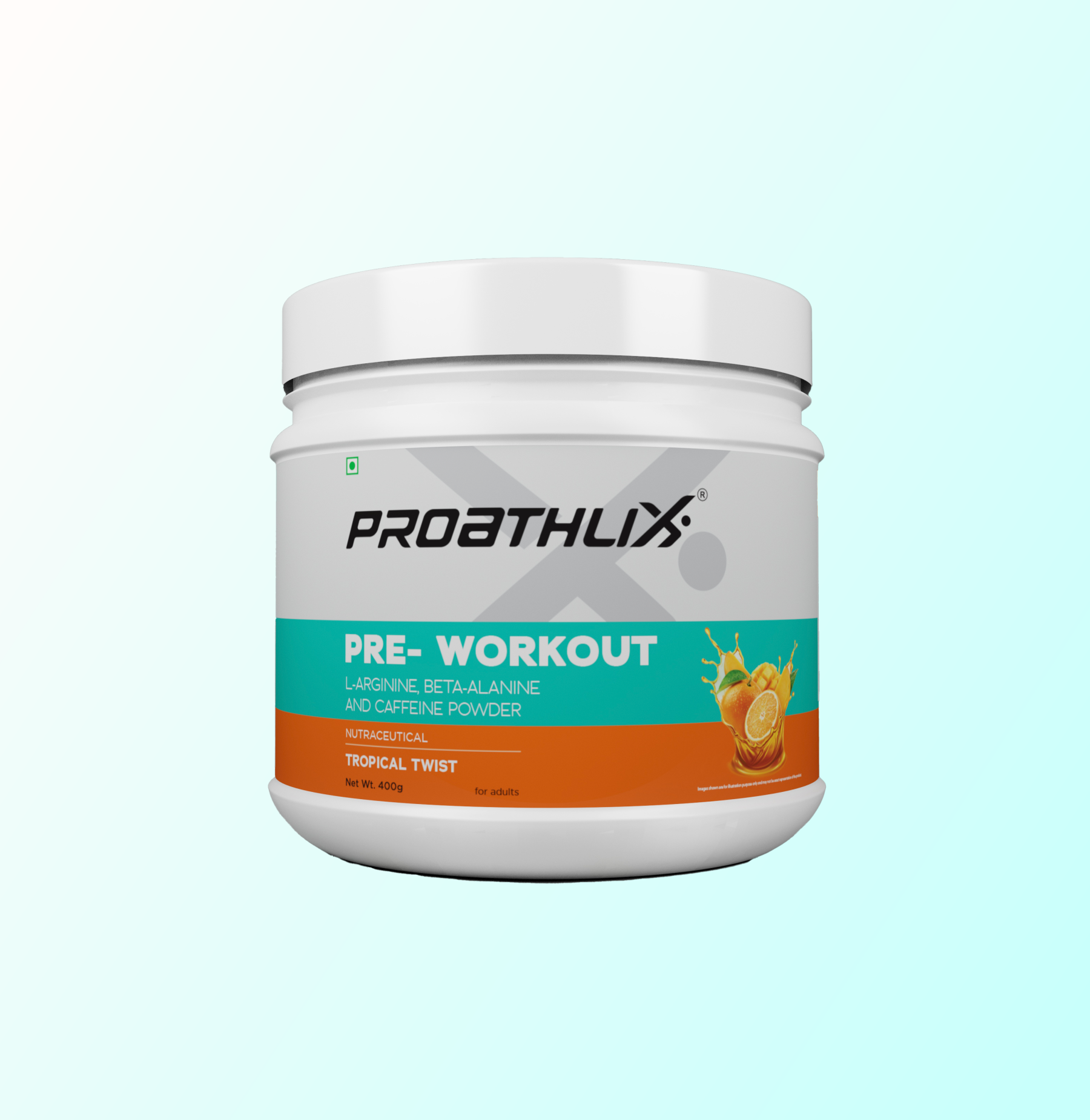 Proathlix Pre Workout (200mg Caffeine, 400gm)