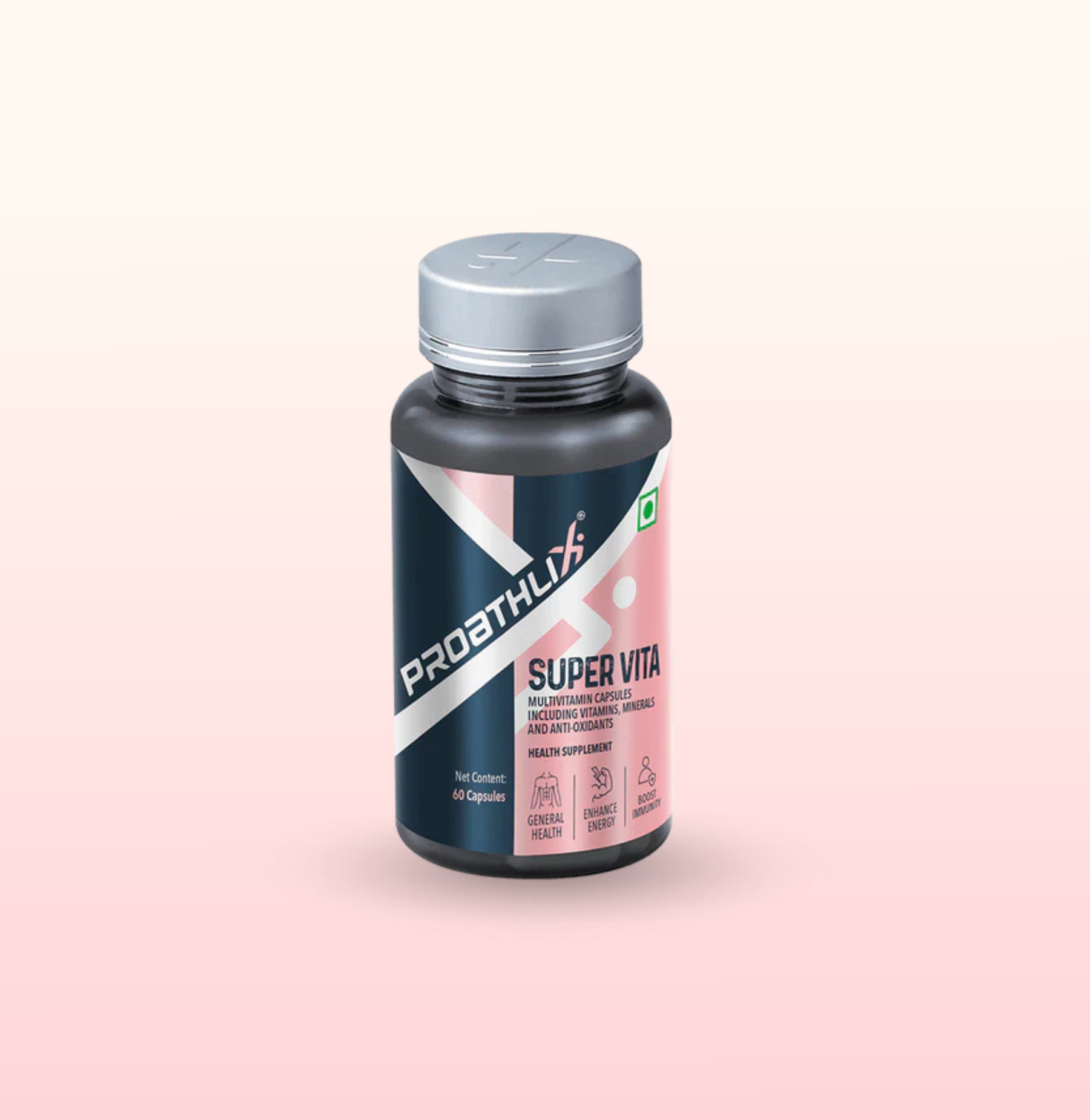 Proathlix Super Vita Multivitamin with 13 Vitamins & 11 Minerals