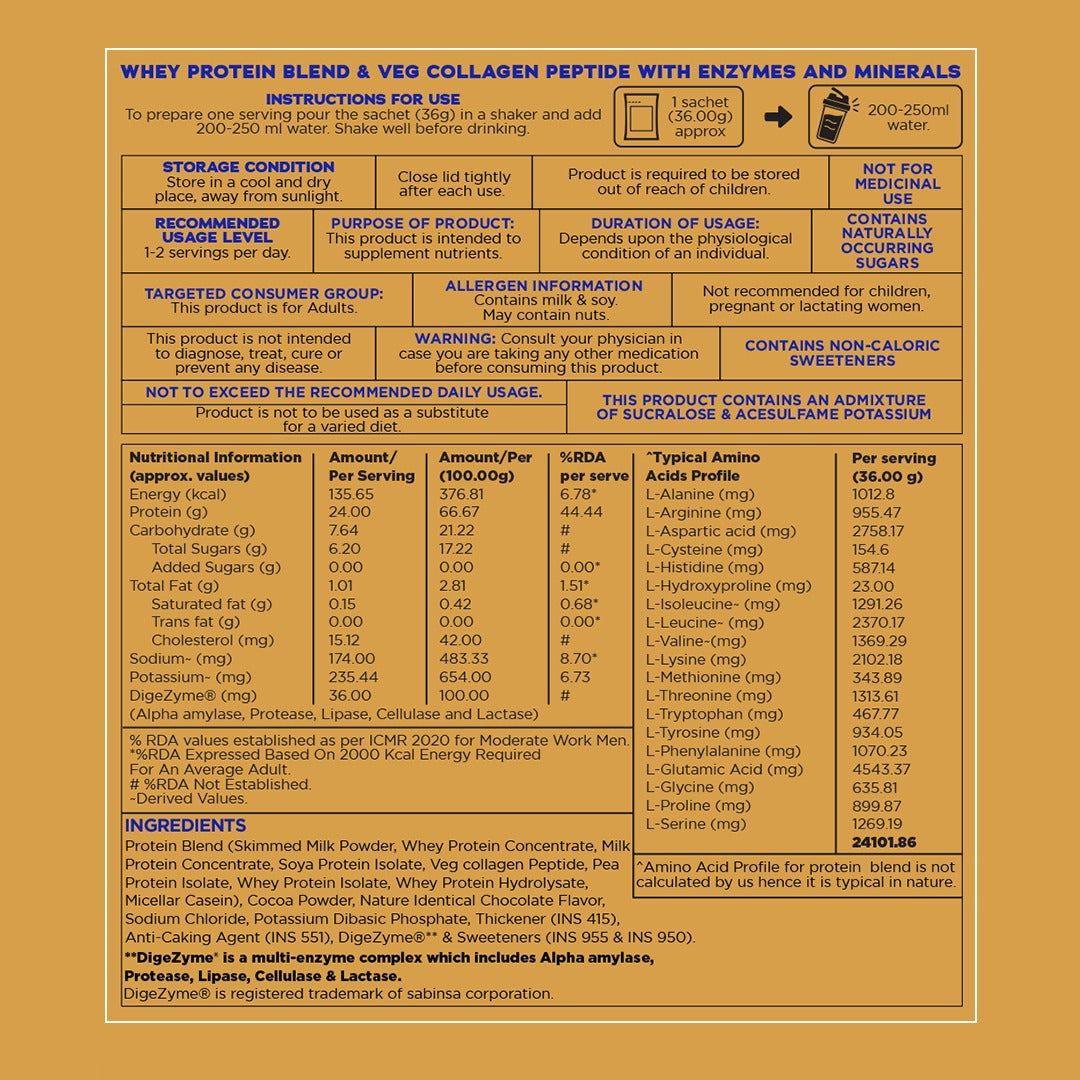 Proathlix Protein Blend & Veg Collagen Peptide (9 Sources of Protein)