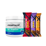 Preworkout Blue Raspberry + Protein Bar mixed (Pack of 3) - Proathlix