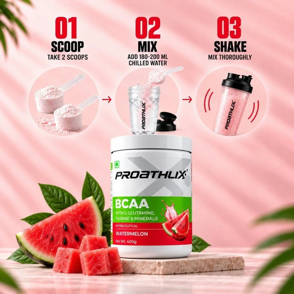 Proathlix BCAA - The Best BCAA(Branched Chain Amino Acid) Supplement with Glutamine, Taurine & Minerals - Proathlix