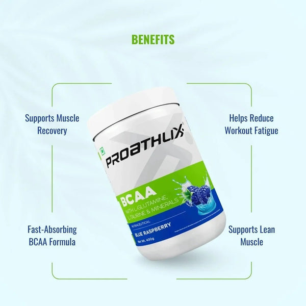 Proathlix BCAA - The Best BCAA(Branched Chain Amino Acid) Supplement with Glutamine, Taurine & Minerals - Proathlix