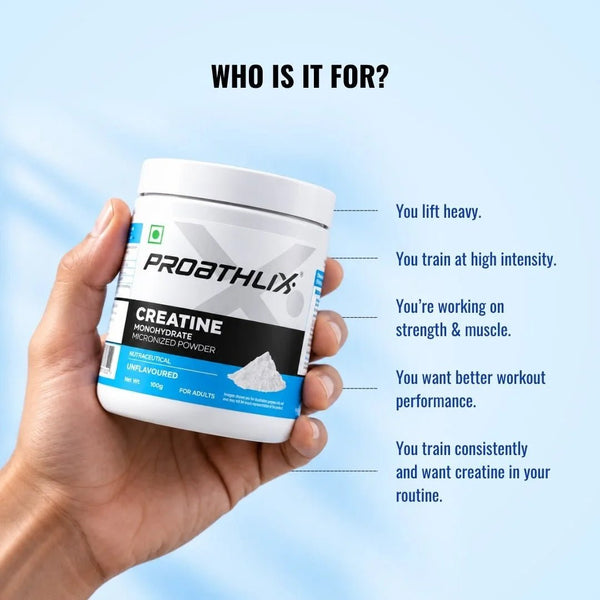 Proathlix Creatine Monohydrate with 3g Serving Size - Proathlix