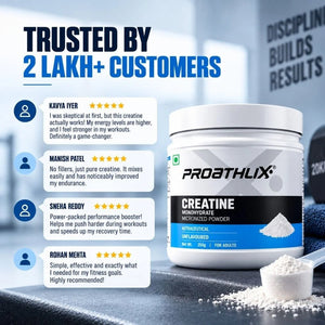 Proathlix Creatine Monohydrate with 3g Serving Size - Proathlix