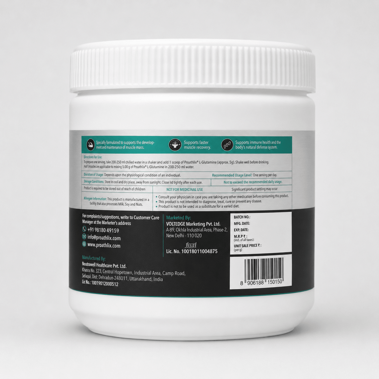 Proathlix L-Glutamine with 5g Glutamine - Proathlix