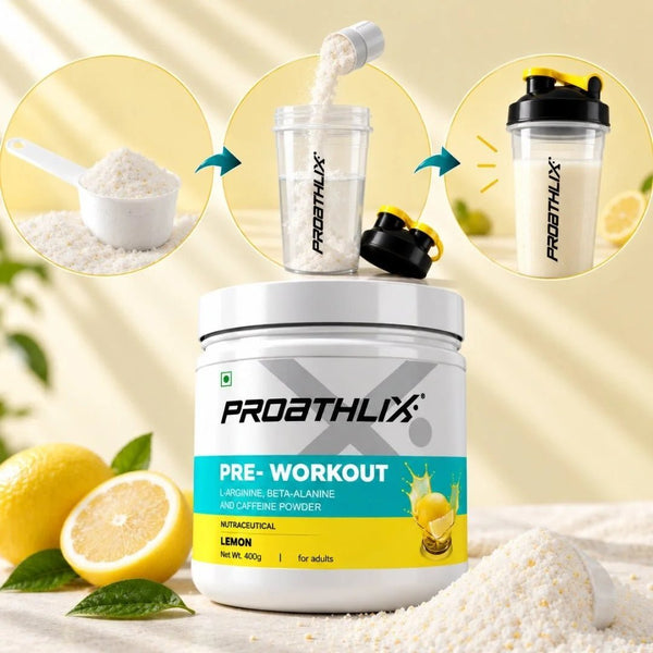 Proathlix Pre Workout (200mg Caffeine, 400gm) - Proathlix