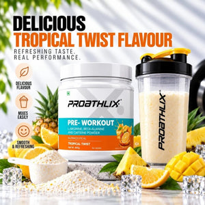 Proathlix Pre Workout (200mg Caffeine, 400gm) - Proathlix
