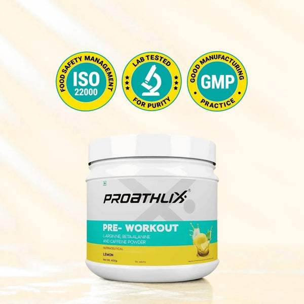 Proathlix Pre Workout (200mg Caffeine, 400gm) - Proathlix