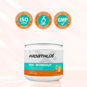 Proathlix Pre Workout (200mg Caffeine, 400gm) - Proathlix