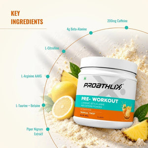 Proathlix Pre Workout (200mg Caffeine, 400gm) - Proathlix