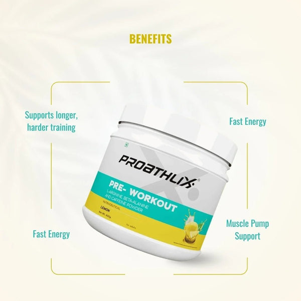 Proathlix Pre Workout (200mg Caffeine, 400gm) - Proathlix