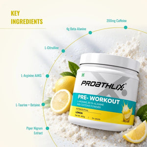Proathlix Pre Workout (200mg Caffeine, 400gm) - Proathlix