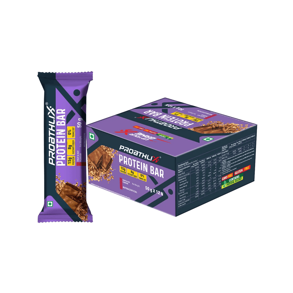 Proathlix Protein Bar (Pack of 6) with 15g Protein in 50g Bar - Proathlix