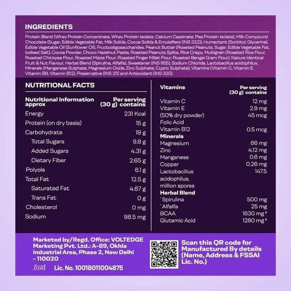 Proathlix Protein Bar (Pack of 6) with 15g Protein in 50g Bar - Proathlix
