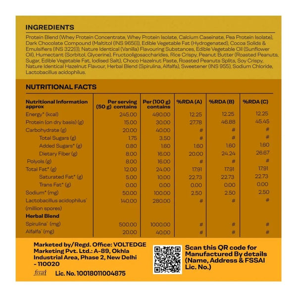 Proathlix Protein Bar (Pack of 6) with 15g Protein in 50g Bar - Proathlix
