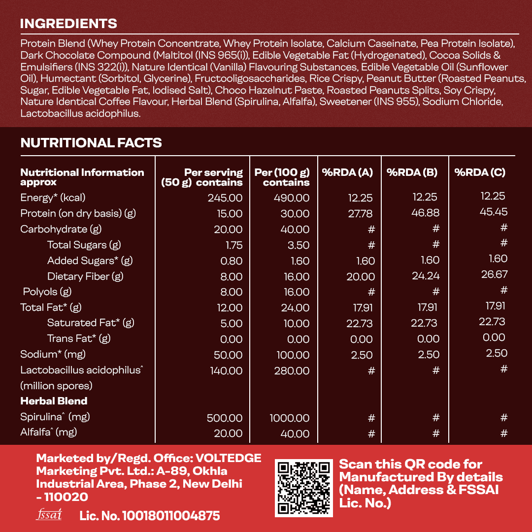 Proathlix Protein Bar with 15g Protein in 50g Bar - Proathlix