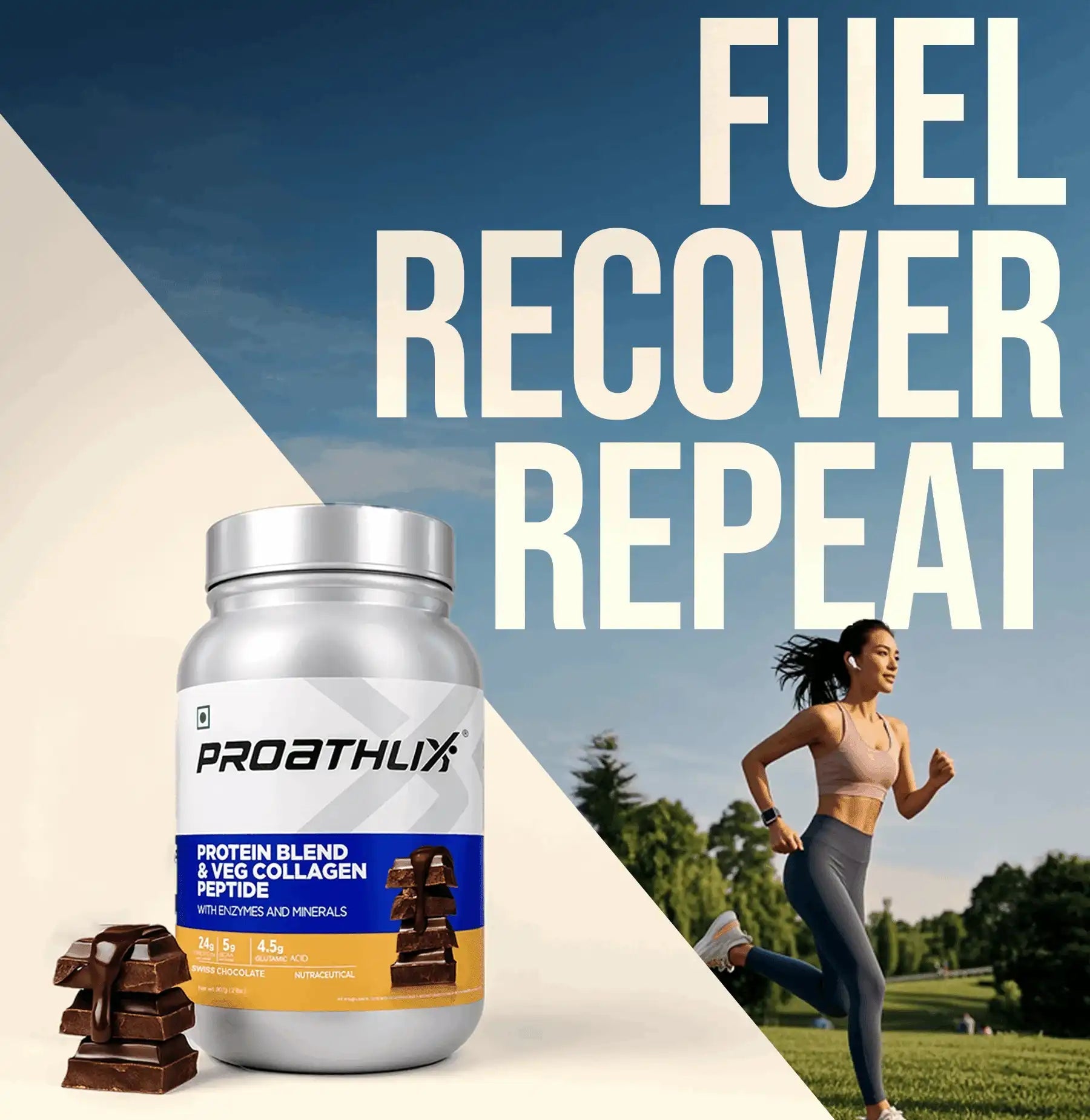 Proathlix Protein Blend & Veg Collagen Peptide (9 Sources of Protein) - Proathlix