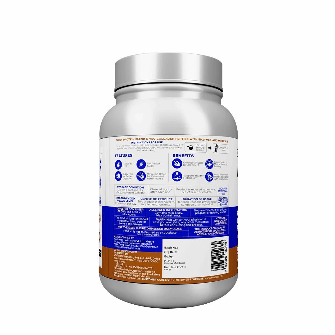 Proathlix Protein Blend & Veg Collagen Peptide (9 Sources of Protein) - Proathlix