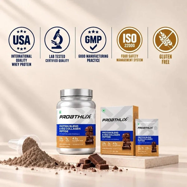 Proathlix Protein Blend & Veg Collagen Peptide (9 Sources of Protein) - Proathlix