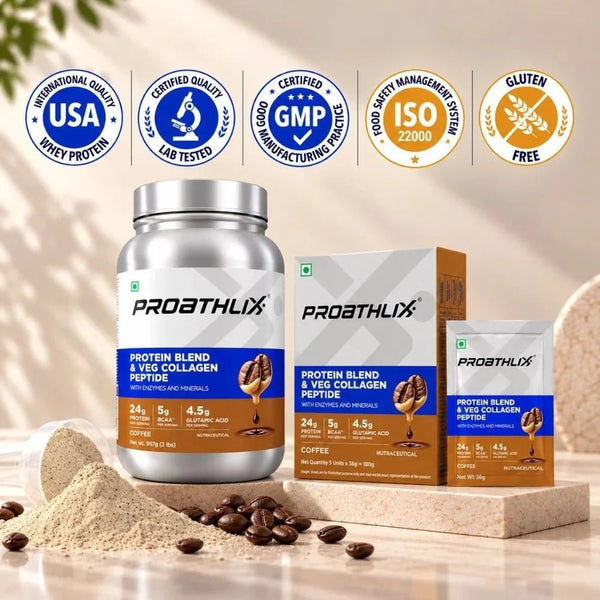 Proathlix Protein Blend & Veg Collagen Peptide (9 Sources of Protein) - Proathlix
