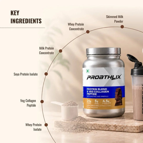 Proathlix Protein Blend & Veg Collagen Peptide (9 Sources of Protein) - Proathlix