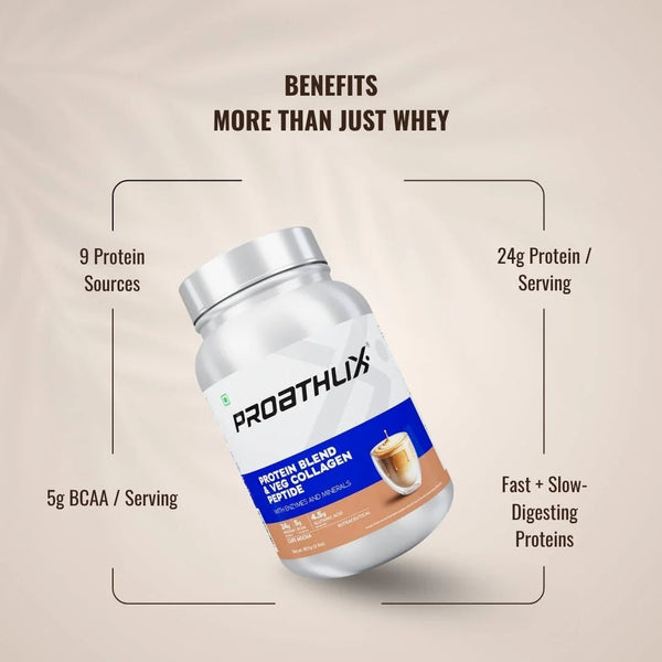 Proathlix Protein Blend & Veg Collagen Peptide (9 Sources of Protein) - Proathlix