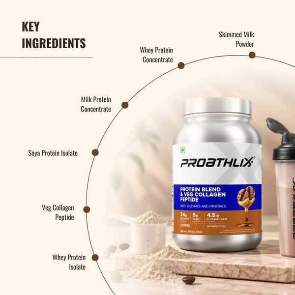 Proathlix Protein Blend & Veg Collagen Peptide (9 Sources of Protein) - Proathlix