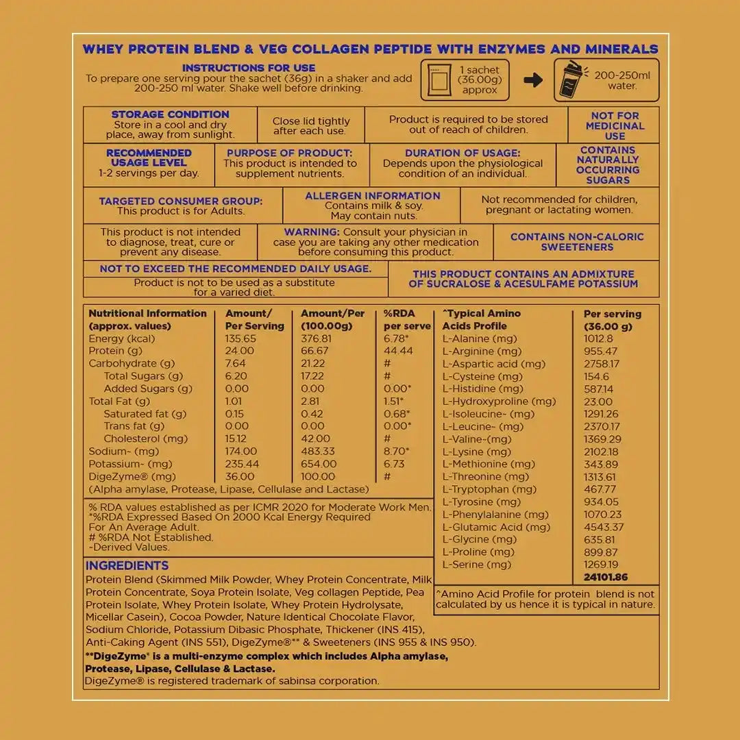 Proathlix Protein Blend & Veg Collagen Peptide (9 Sources of Protein) - Proathlix