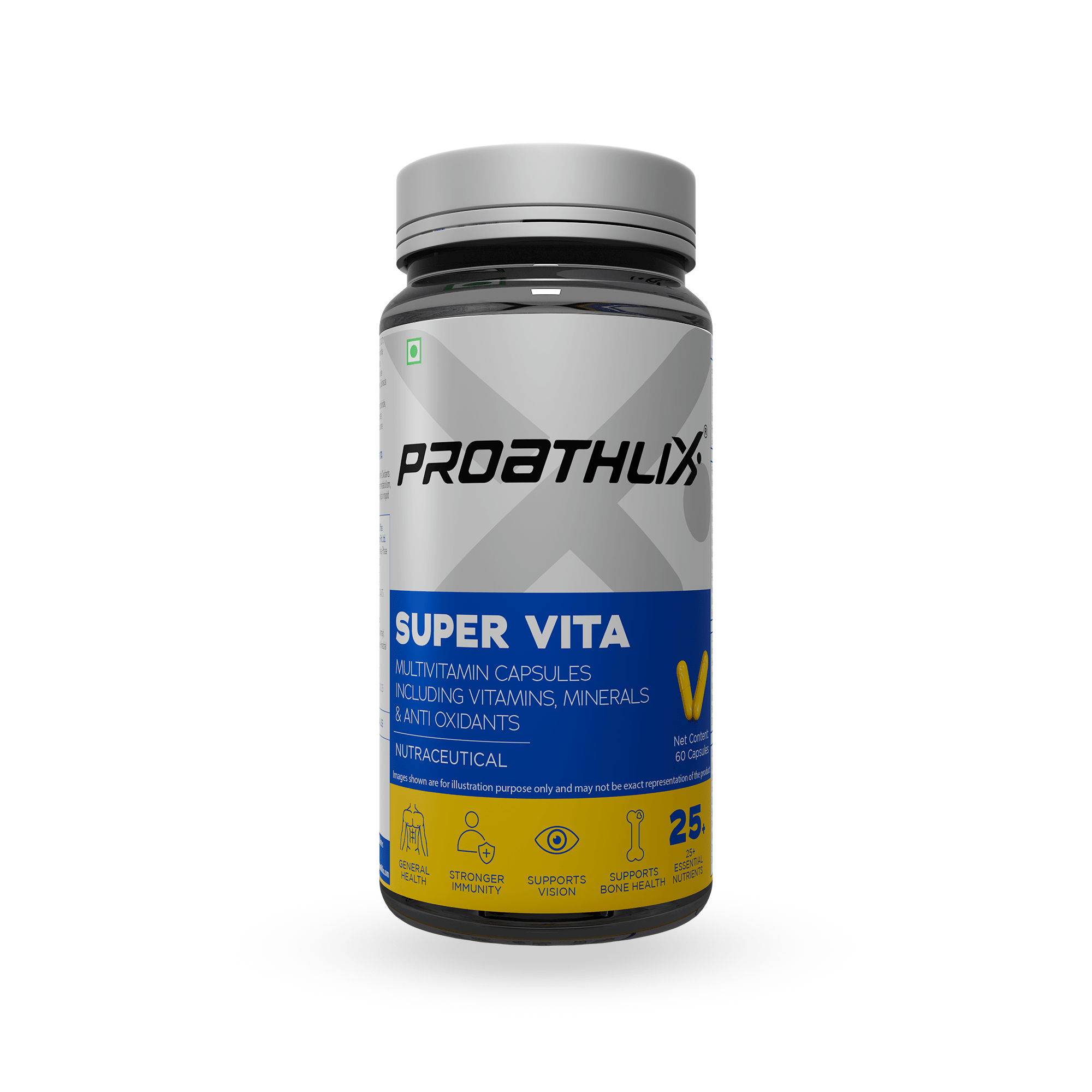 Proathlix Super Vita Multivitamin with 13 Vitamins & 11 Minerals - Proathlix