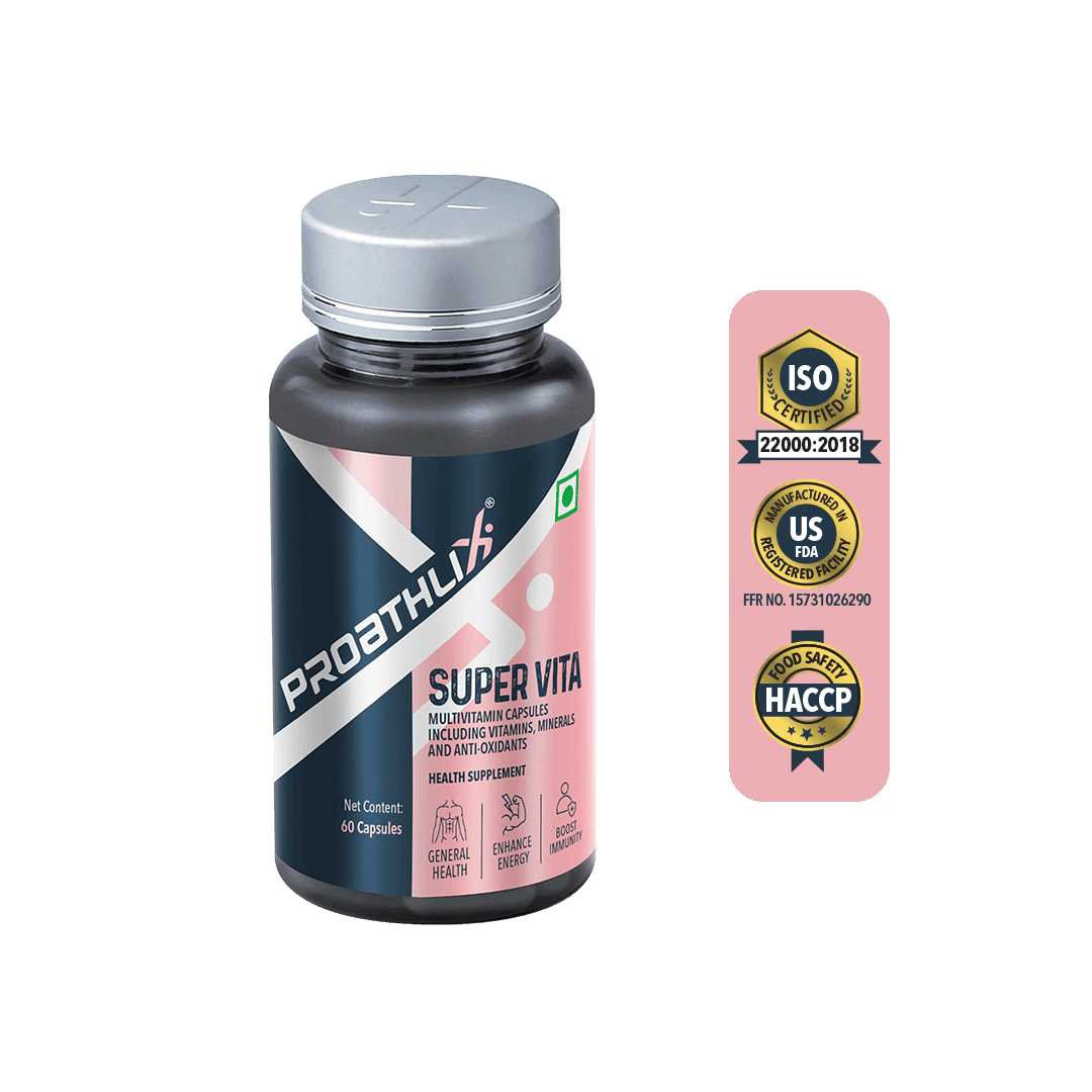 Proathlix Super Vita Multivitamin with 13 Vitamins & 11 Minerals - Proathlix