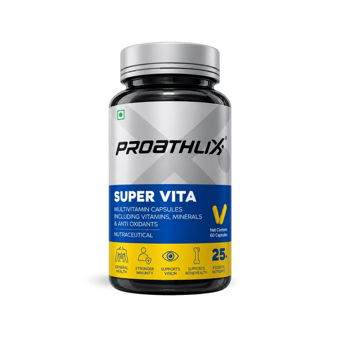 Proathlix Super Vita Multivitamin with 13 Vitamins & 11 Minerals - Proathlix