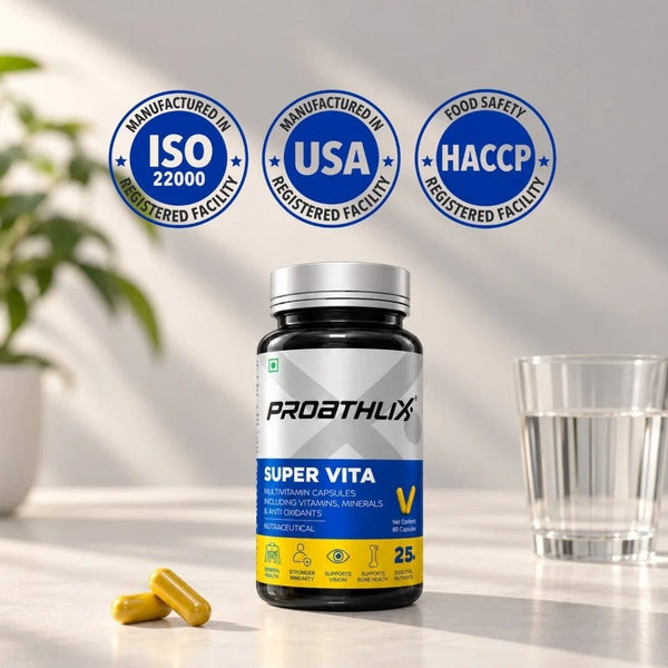 Proathlix Super Vita Multivitamin with 13 Vitamins & 11 Minerals - Proathlix