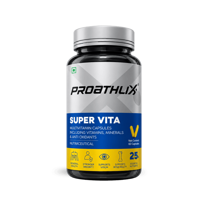 Proathlix Super Vita Multivitamin with 13 Vitamins & 11 Minerals (Copy) - Proathlix