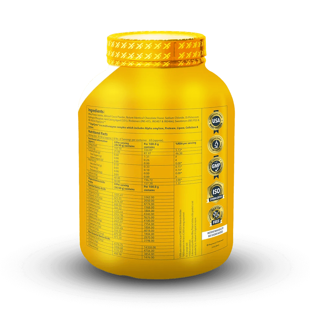 Proathlix Whey Protein Isolate with 25g Protein, 5.5g BCAA & 4.4g Glutamic Acid - Proathlix