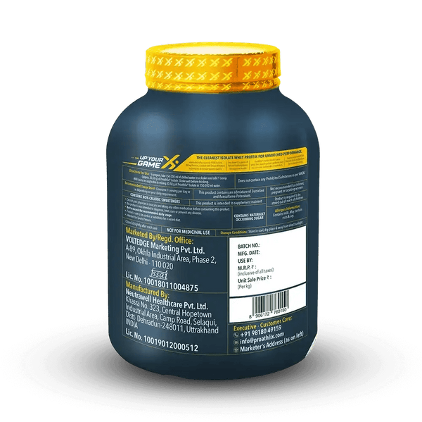 Proathlix Whey Protein Isolate with 25g Protein, 5.5g BCAA & 4.4g Glutamic Acid - Proathlix